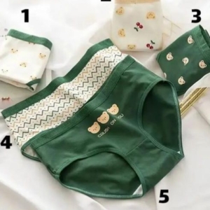 شورت نخ پنبه طرح تدی سبز
